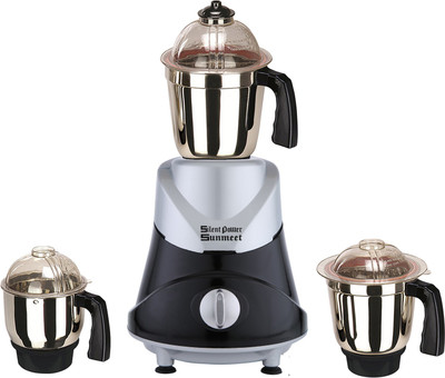 

SilentPowerSunmeet SPS_600W_ButMet-SlvBlk_3J_MG18-MA 600 Mixer Grinder(Silver Black, 3 Jars)