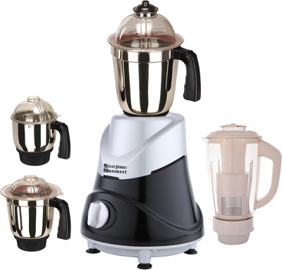 

SilentPowerSunmeet SPS_1000W_ButMet-SlvBlk_4JIV_MG18-MA 1000 Juicer Mixer Grinder(Silver Black, 4 Jars)