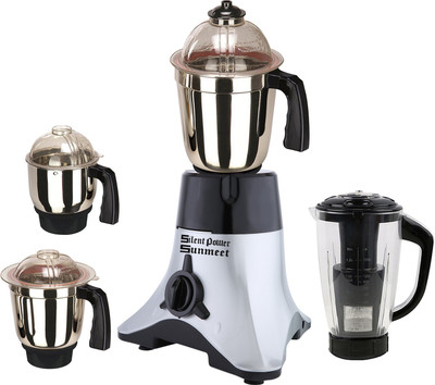 

SilentPowerSunmeet SPS_600W_VDMMet-BlkSlv_4JBK_MG18-MA 600 Juicer Mixer Grinder(Black Silver, 4 Jars)
