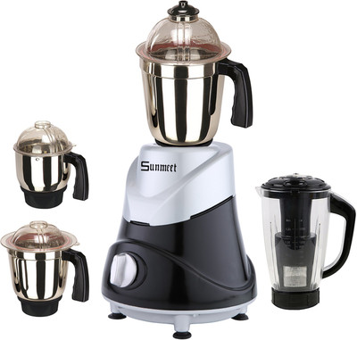 

Sunmeet SM_1000W_ButMet-SlvBlk_4JBK_MG18-MA 1000 Juicer Mixer Grinder(Silver Black, 4 Jars)