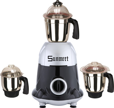

Sunmeet SM_1000W_ArwaMet-SlvBlk_3J_MG18-MA 1000 Mixer Grinder(Silver Black, 3 Jars)