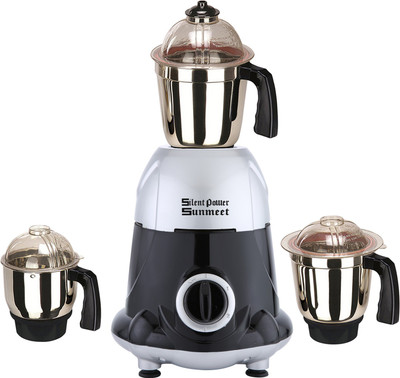 

SilentPowerSunmeet SPS_600W_ArwaMet-SlvBlk_3J_MG18-MA 600 Mixer Grinder(Silver Black, 3 Jars)