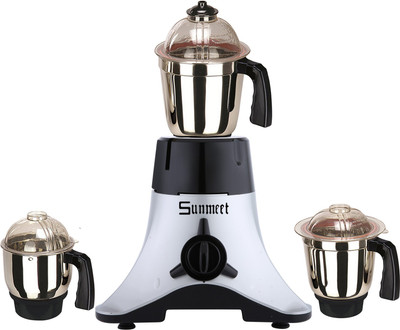 

Sunmeet SM_750W_VDMMet-BlkSlv_3J_MG18-MA 750 Mixer Grinder(Black Silver, 3 Jars)