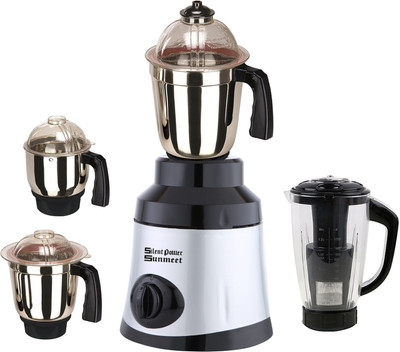 

SilentPowerSunmeet SPS_750W_GrnComMet-BlkSlv_4JBK_MG18-MA 750 Juicer Mixer Grinder(Black Silver, 4 Jars)