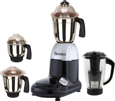 

Sunmeet SM_1000W_CryMet-SlvBlk_4JBK_MG18-MA 1000 Juicer Mixer Grinder(Silver Black, 4 Jars)