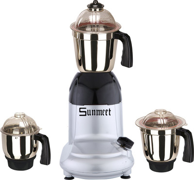 

Sunmeet SM_750W_CryMet-BlkSlv_3J_MG18-MA 750 Mixer Grinder(Black Silver, 3 Jars)