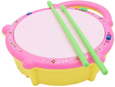 

Miss & Chief Flashing Beat the Drum Musical Instrument Toys for kids with 2 Drum Stick(Multicolor)