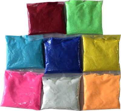 COLORFULL Pack of 8 Rangoli Powder(Multicolor)