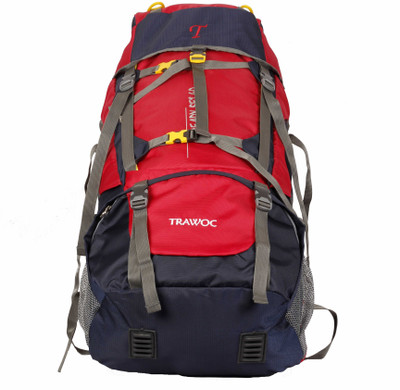 

TRAWOC -R-Trekking Bag Hiking Backpack Travel Rucksack - 60(Red)