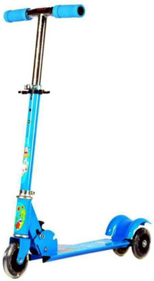 

WonderKart 3 Wheel Height Adjustable Kids Folding Scooter With LED Light in Wheel - Blue Scooter(Blue)