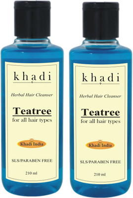 

Khadi Tea Tree Herbal Shampoo- (SLS & Paraben Free) pack of 2(210 ml)