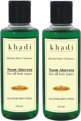 

Khadi Neem Aloevera Anti-Dandruff Shampoo (Pack of 2)(210 ml)