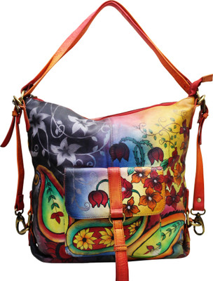 

Shankar Produce Women Casual Multicolor Genuine Leather Messenger Bag
