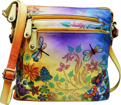 

Shankar Produce Women Casual Multicolor Genuine Leather Sling Bag