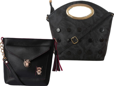 

Fillin Cart Women Casual, Evening/Party, Formal Black PU Sling Bag