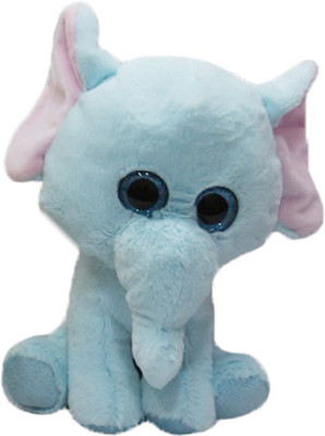 

My Baby Excels Elephant Plush With Sparkle Eyes - Blue 22cm - 22 cm(Blue)