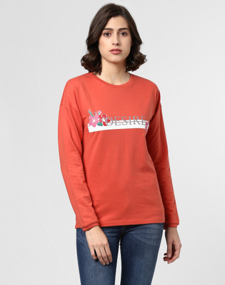 55% OFF on PROVOGUE Full Sleeve Printed Women Sweatshirt on