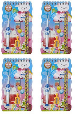 

Bueno Set of 4 Best Gift Toothbrushes with Stationery Kit for Kids, Multicolor, 45 Grams, Pack of 1 Extra Soft Toothbrush(Pack of 4)