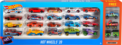 

Hot Wheels Promo Pack (20 car Pack+ 1 Match Box Car) New Collection(Multicolor)