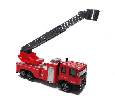

Miss & Chief Die Cast Metal Fire Lift Vehicle Pull Back Truck Toy with Light and Sound Effects(Multicolor)