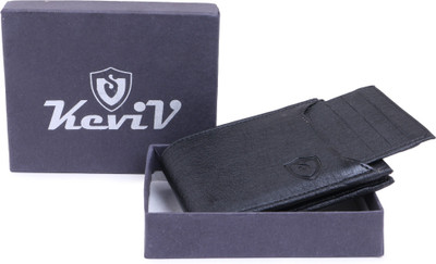 

Keviv Men Black Artificial Leather Wallet(10 Card Slots)