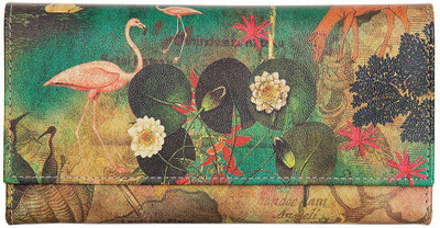 

India Circus Women Green Artificial Leather Wallet(12 Card Slots)