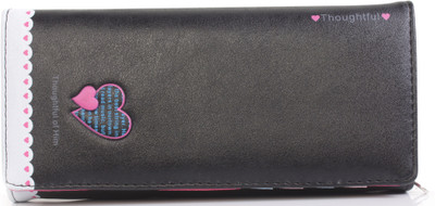 

b4bags Girls Black Artificial Leather Wallet(4 Card Slots)