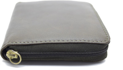

flex boom Men Grey Genuine Leather Wallet(6 Card Slots), Gery