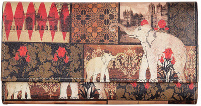 

India Circus Women Brown Artificial Leather Wallet(12 Card Slots)