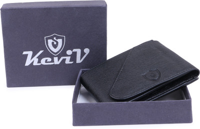 

Keviv Men Black Artificial Leather Wallet(8 Card Slots)