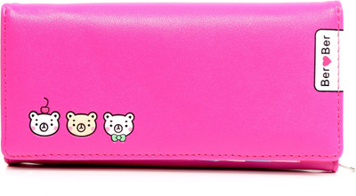 

b4bags Girls Pink Artificial Leather Wallet(4 Card Slots), Brilliant rose