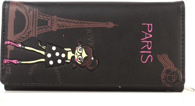 

b4bags Girls Black Artificial Leather Wallet(4 Card Slots)