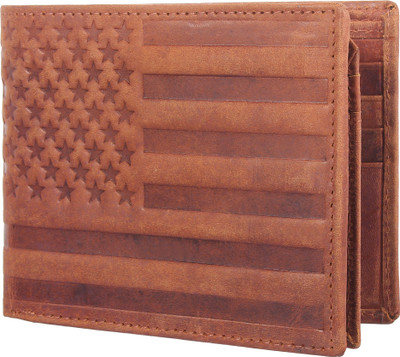 

Da STEPS Men Brown Genuine Leather Wallet(8 Card Slots)
