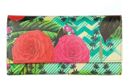 

India Circus Women Green Artificial Leather Wallet(12 Card Slots)