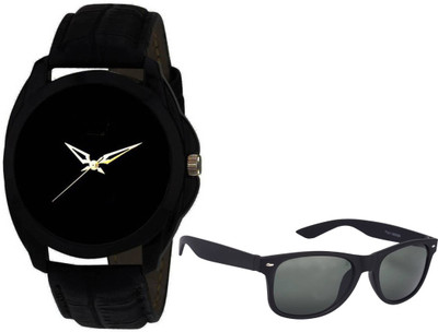 

Fancy Wayfarer, Analog Watch Combo(Black)