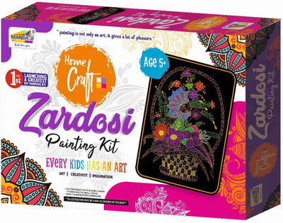 

Mansaji DIY Beautiful Zardosi Painting Kit for Kids