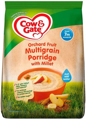 

Cow & Gate Cow and Gate Orchard Fruit Multigrain Porridge With Millet 210g Cereal(210 g, 7+ Months)