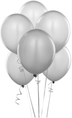 

BashNSplash Solid 12 INCH GREY BALLOONS PARTY DECORATION (PACK OF 30) Balloon(Grey, Pack of 30)