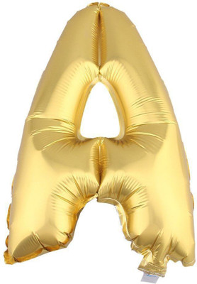 

BashNSplash Solid 17" ALPHABET FOIL BALLOON BIRTHDAY PARTY DECORATION GOLDEN A (PACK OF 1) Letter Balloon(Gold, Pack of 1)
