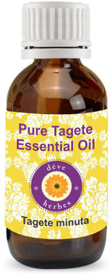 

Deve Herbes Pure Tagete Essential Oil 50ml (Tagetes minuta) 100% Natural Therapeutic Grade Steam Distilled(50 ml)
