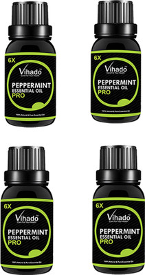 

VIHADO 100% Pure & Natural Peppermint Oil 6X PRO (10 ML) (Pack of 4)(10 ml)