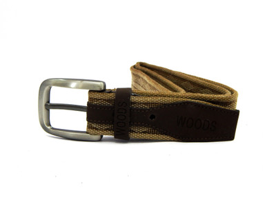 

WOODS Men Formal, Casual Beige Canvas, Fabric Belt