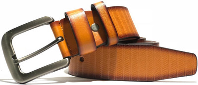 

LAER Men & Women Formal Brown Genuine Leather Belt, Tan