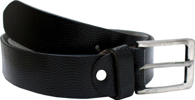 Xpra Men Formal Black Genuine Leather Belt