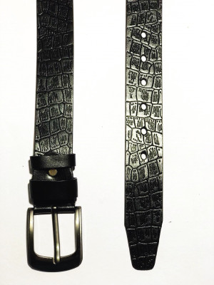 

LAER Men & Women Formal Black Genuine Leather Belt