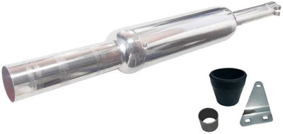 Dhe Best Short Bottle Punjab Dolki Full Chrome Glasswool/Filter Exhaust Silencer Royal Enfield Classic 350 Royal Enfield Classic 350 Full Exhaust System(Mild Steel)