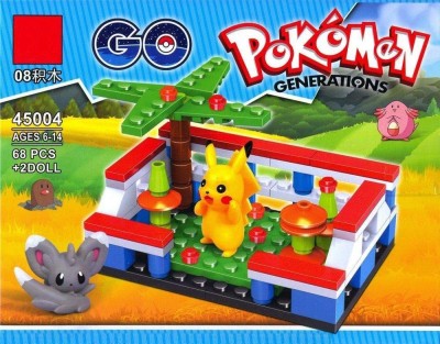 

Sanyal Pokemon Go 68 pcs with 2 Mini Figure Building Block Toy - Multicolored(Multicolor)