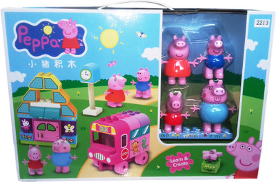 

kidoz kingdom PEPPA PIG LEARN AND CREATE BLOCKS (41 Pcs)(Multicolor)