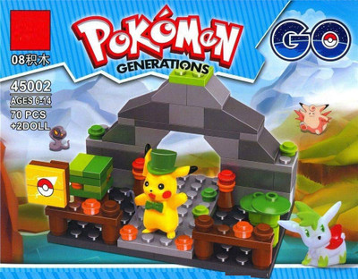 

Sanyal Pokemon Go 70 pcs with 2 Mini Figure Building Block Toy - Multicolored(Multicolor)