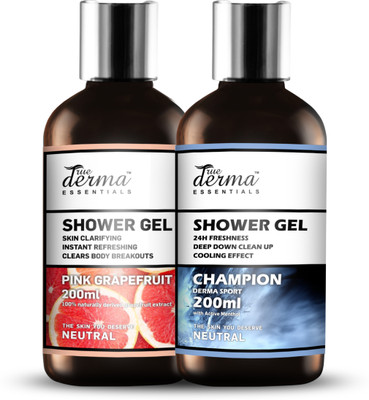 

True Derma Essentials Champion Derma Sport 24 Hour Freshness & Pink Grapefruit Instant Refreshing Shower Gel(200 ml, Pack of 2)